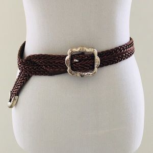 Vintage Leather Braided western belt